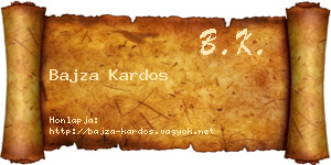 Bajza Kardos névjegykártya